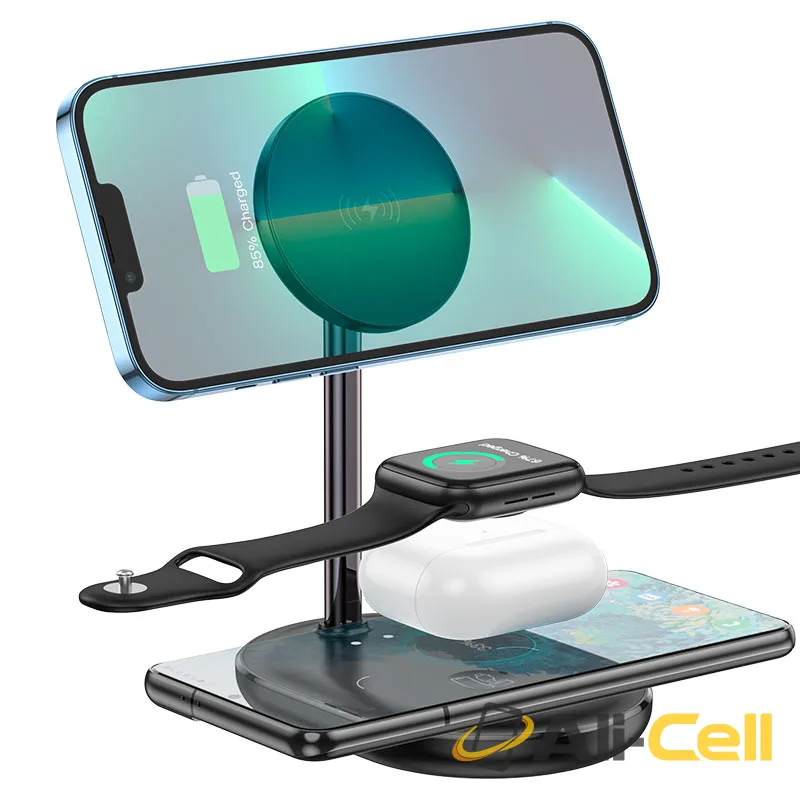 Tabletop wireless charging holder “CW40 Noble” magnetic (Cw40 White) — 2