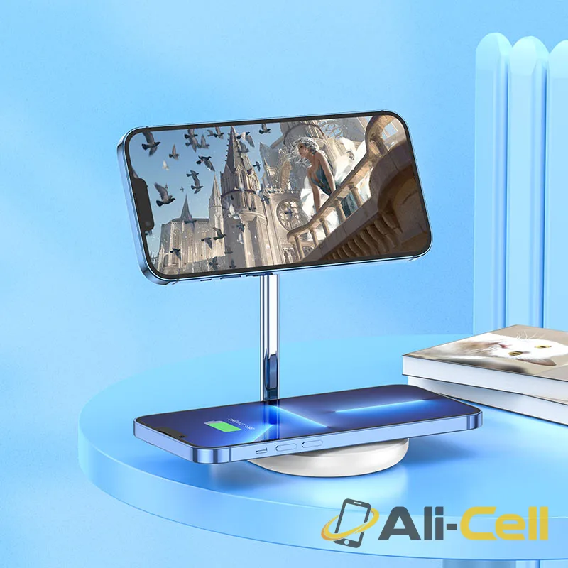 Tabletop wireless charging holder “CW40 Noble” magnetic (Cw40 Black) — 6
