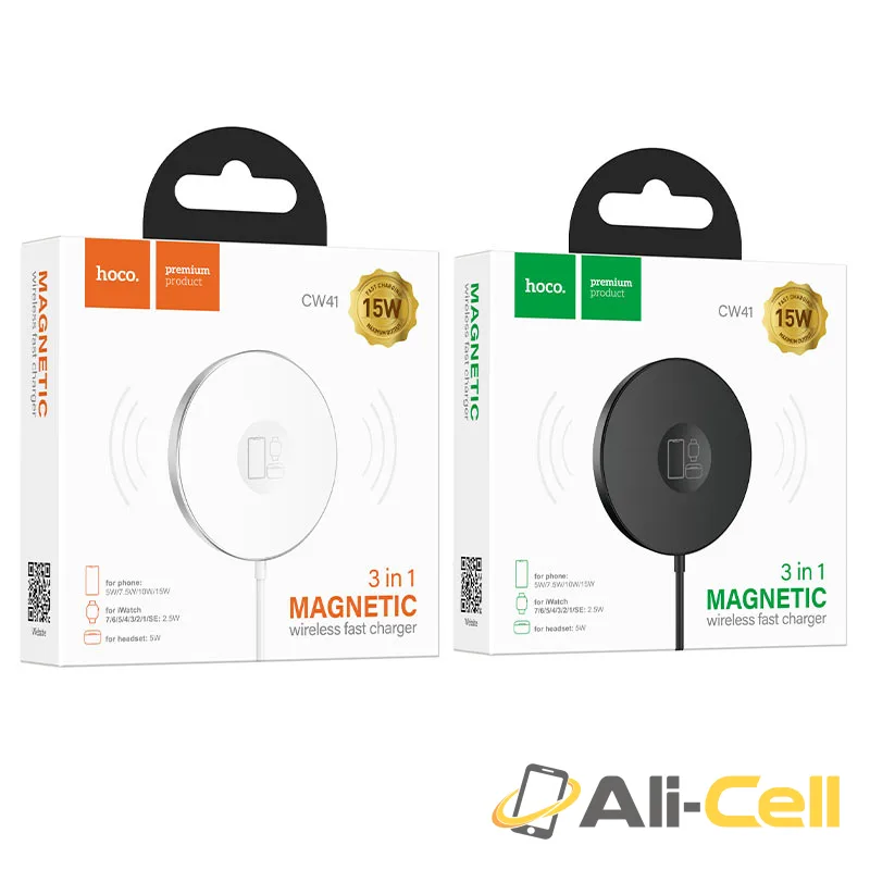 Wireless charger “CW41 Delight” 15W magnetic (Cw41 Black) — 6