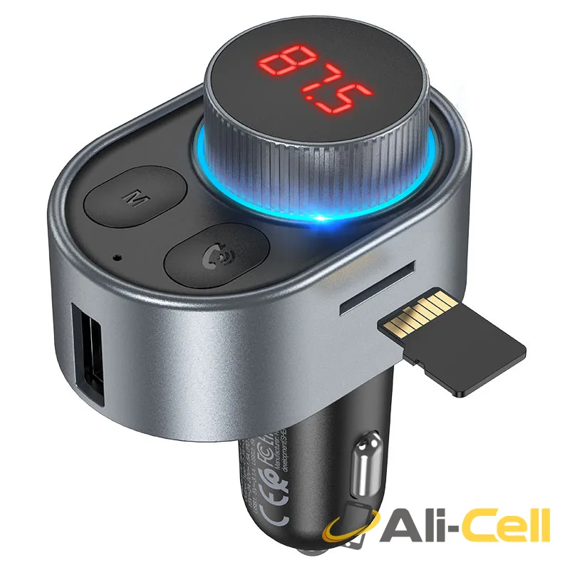 Car charger “E72 Alegria” PD30W with wireless FM transmitter (E72 Metal Gray) — 4