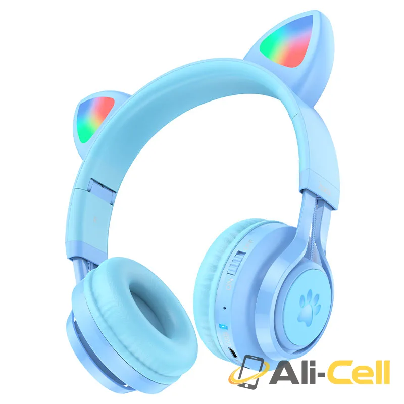 Wireless headphones “W39 Cat ear” for kids (W39 Blue)