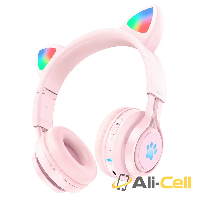 Wireless headphones “W39 Cat ear” for kids (W39 Pink)