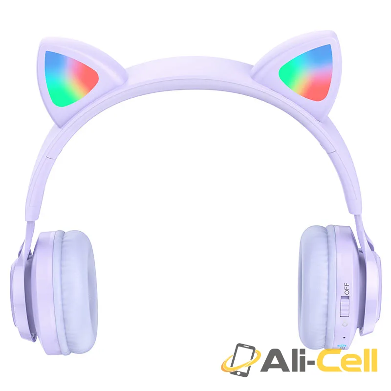 Wireless headphones “W39 Cat ear” for kids (W39 Purple) — 4