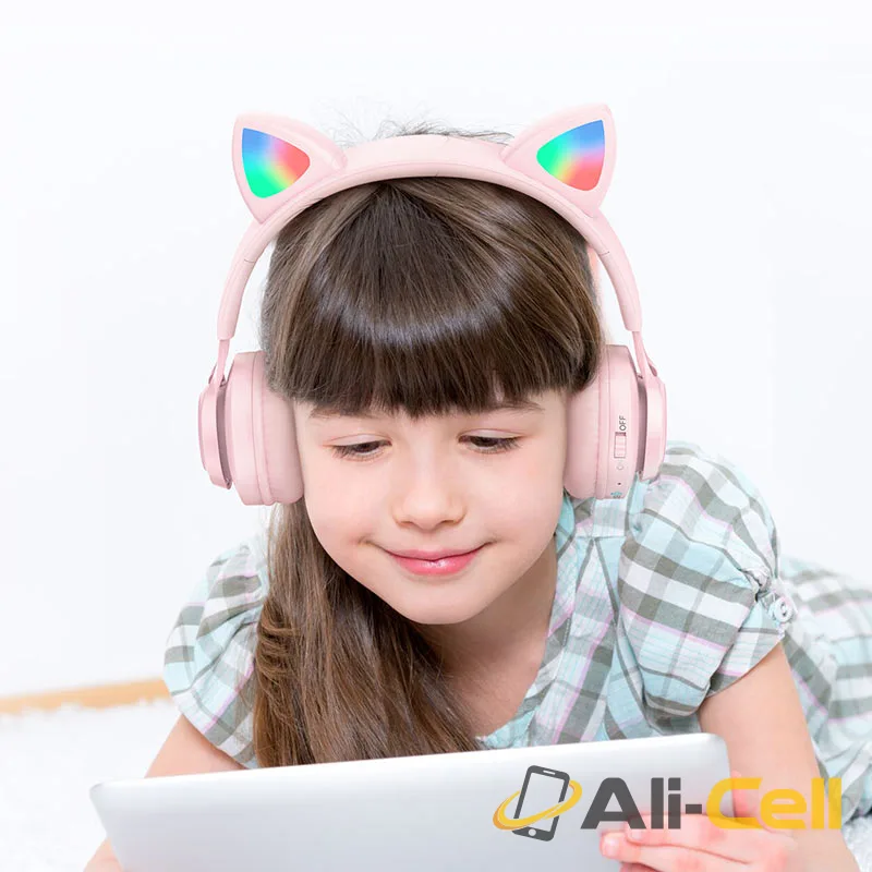 Wireless headphones “W39 Cat ear” for kids (W39 Purple) — 5
