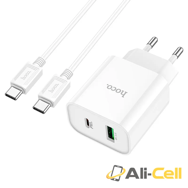 Wall charger “C80A Plus Rapido” PD + QC3.0 EU set with cable (C80a Plus Set Tc Ltn White, Set With Type C To Lightning Cable) — 4
