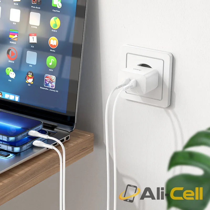 Wall charger “N29 Triumph” PD35W EU set with cable (N29 Set Tc Tc Black, Set With Type C To Type C Cable) — 5