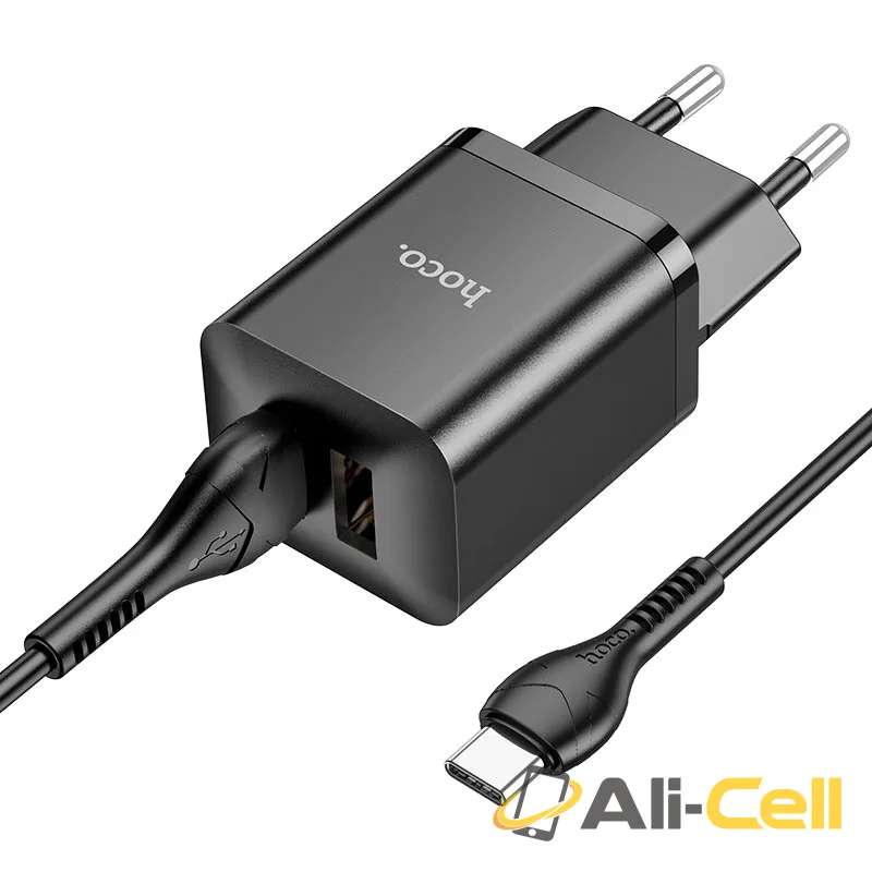Wall charger “N25 Maker” EU set with cable (N25 Set Usb Musb White, Set With Micro Usb Cable) — 3
