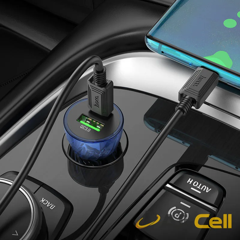 Car charger “Z47A Transparent Discovery Edition” PD30W+QC3.0 set (Z47a Set Tc Tc Transparent Blue, Set With Type C To Type C Cable) — 6