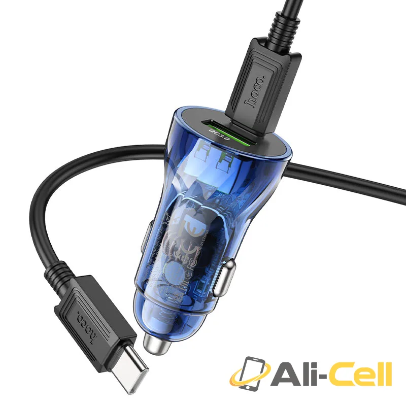 Car charger “Z47A Transparent Discovery Edition” PD30W+QC3.0 set (Z47a Transparent Black, Single) — 3