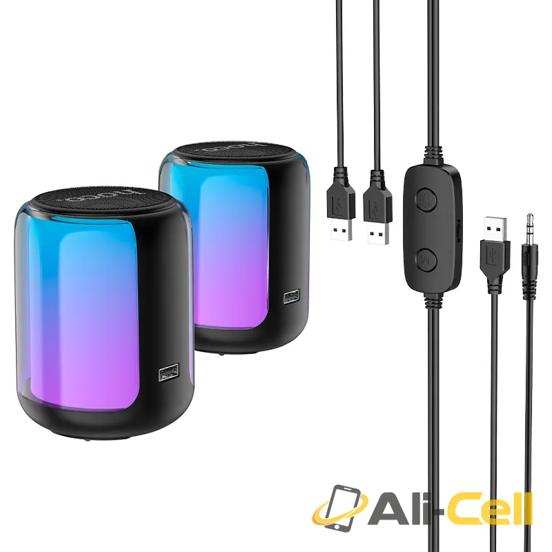 Wireless and wired speakers “BS56 Colorful” 2-in-1 for PC (Bs56 Black) — 4