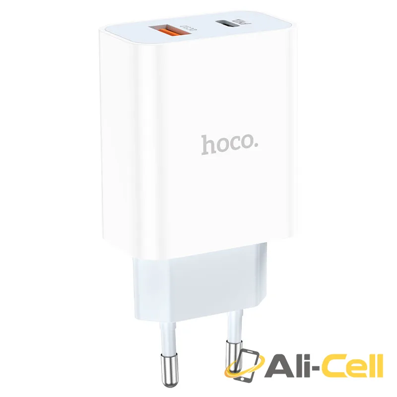 Wall charger “C97A” PD20W+QC3.0 EU set with cable (C97a White, Single)