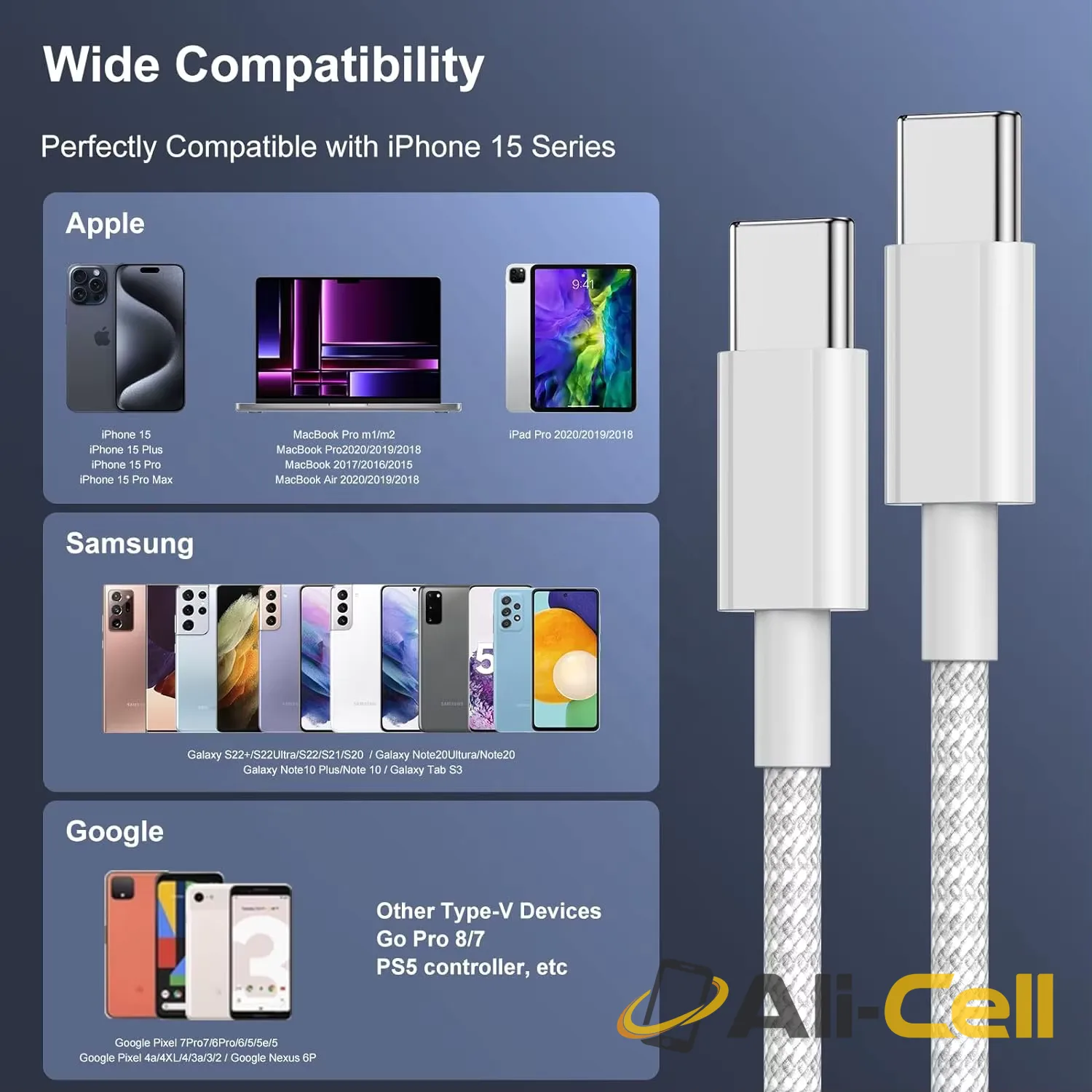 PD 60W Charging Cable USB-C for iphone 1m — 3