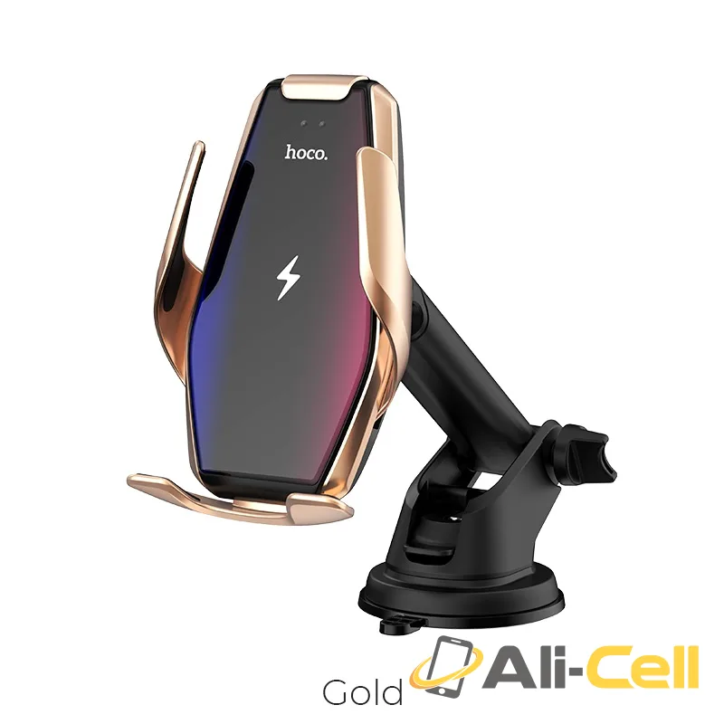 Car wireless charger “S14 Surpass” for dashboard and air outlet (S14 Gold)
