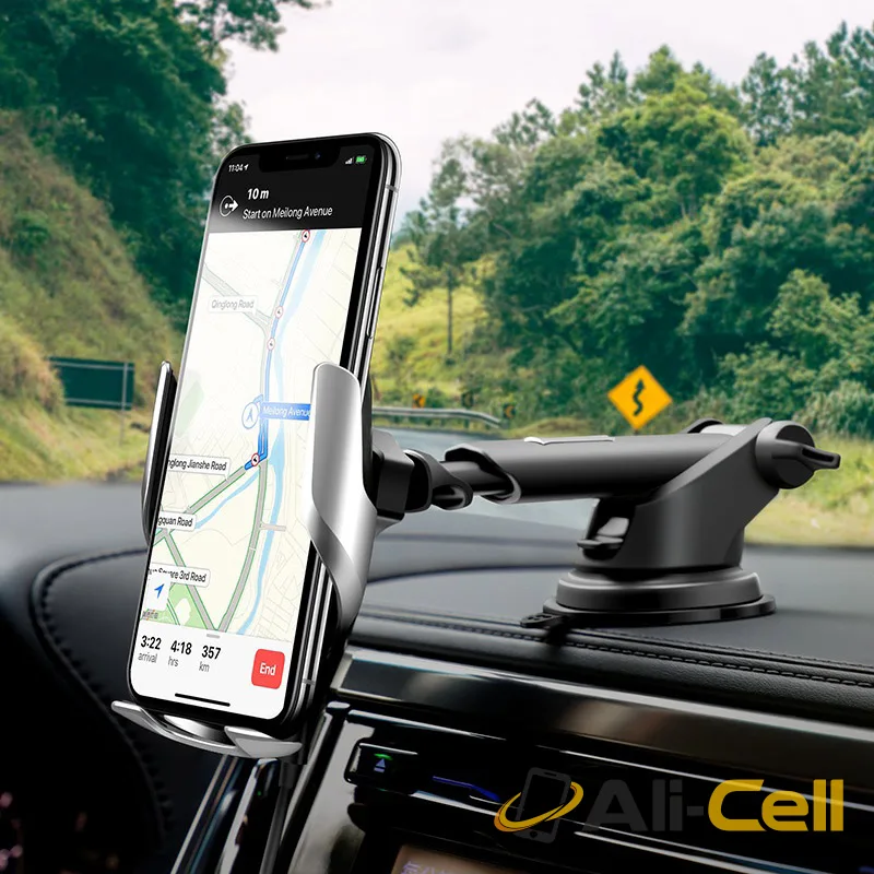 Car wireless charger “S14 Surpass” for dashboard and air outlet (S14 Silver) — 6