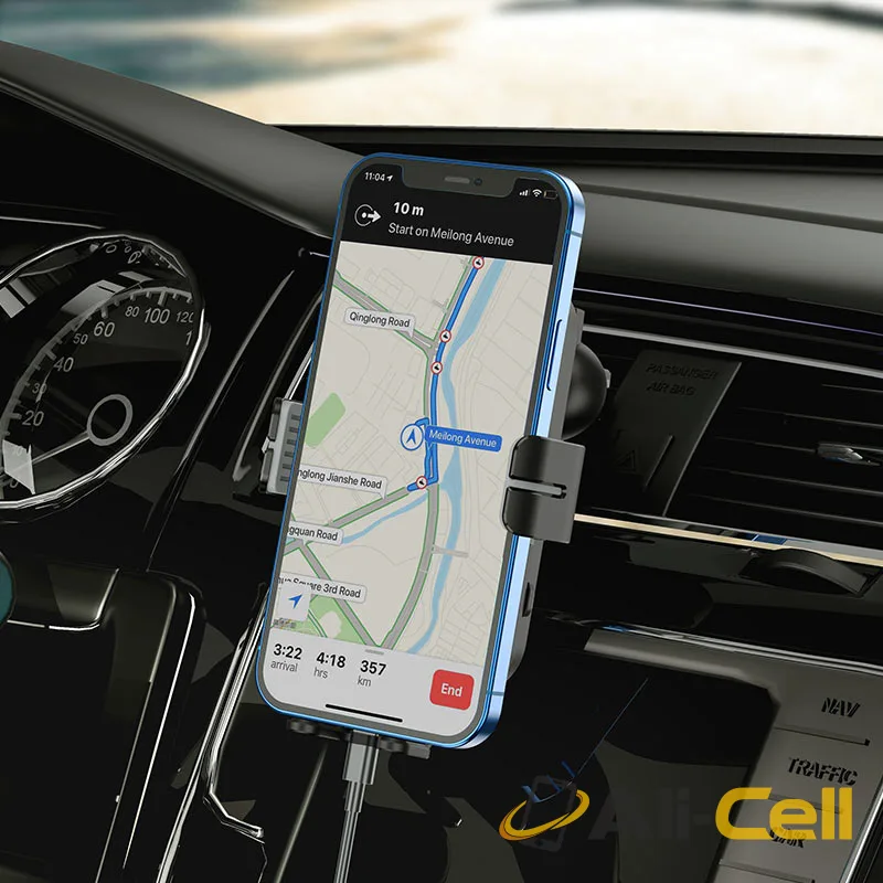 Car wireless charger “CA80 Buddy” for air outlet (Ca80 Black Gray) — 5