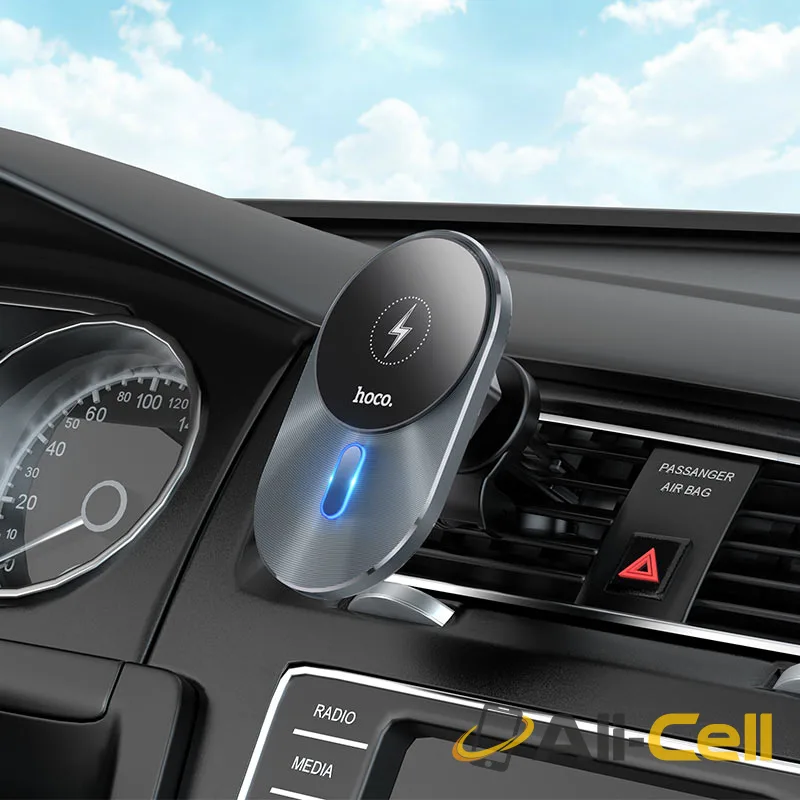 Car wireless charger “CA91 Magic” magnetic for air outlet (Ca91 Gray) — 5