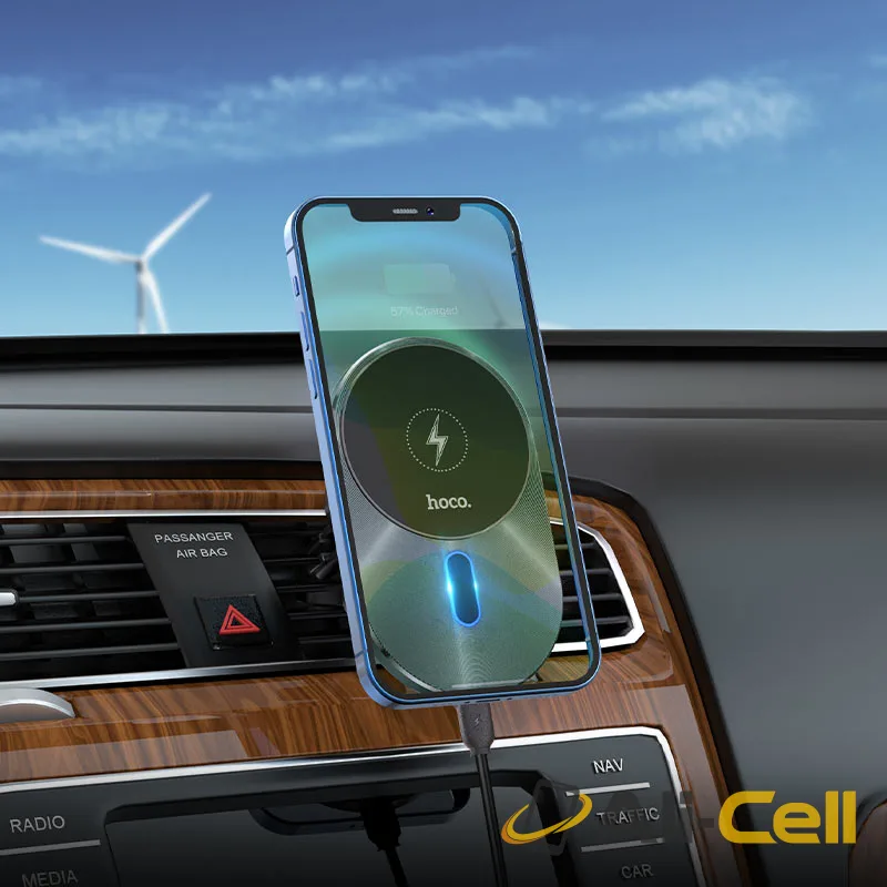 Car wireless charger “CA91 Magic” magnetic for air outlet (Ca91 Gray) — 6