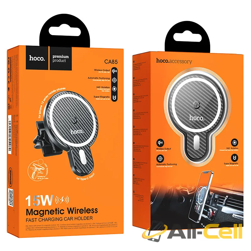 Car wireless charger “CA85 Ultra-fast” magnetic for air outlet (Ca85 Black) — 7