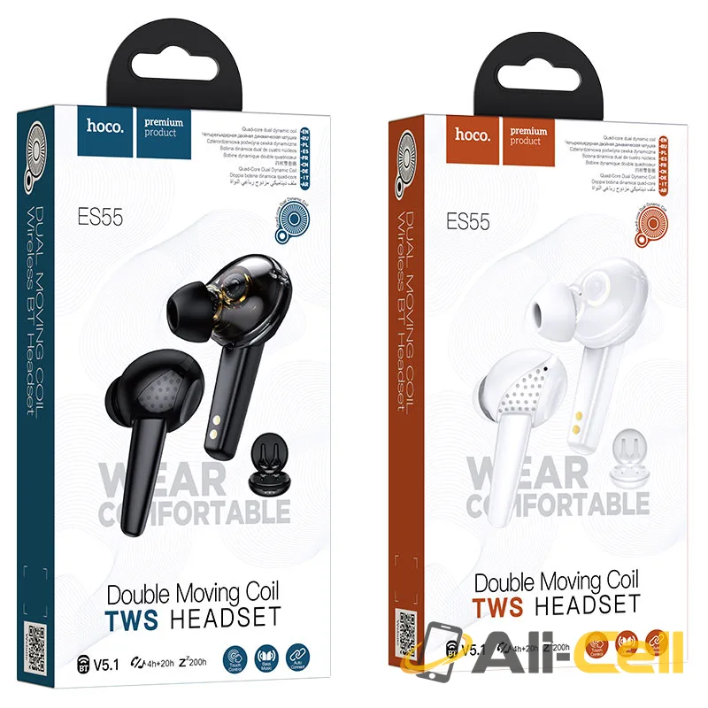 Wireless headset “ES55 Songful” TWS with charging case (Es55 Black) — 7