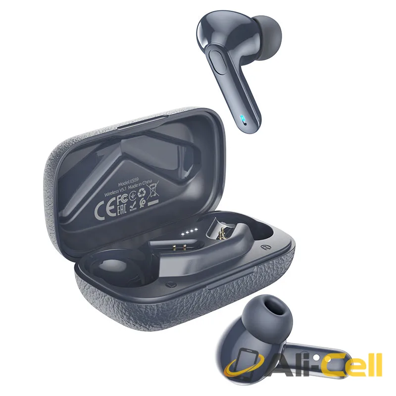 Wireless headset “ES59 Gratified” TWS with charging case (Es59 Blue Mist)