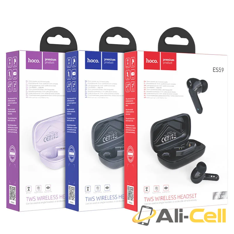 Wireless headset “ES59 Gratified” TWS with charging case (Es59 Blue Mist) — 7