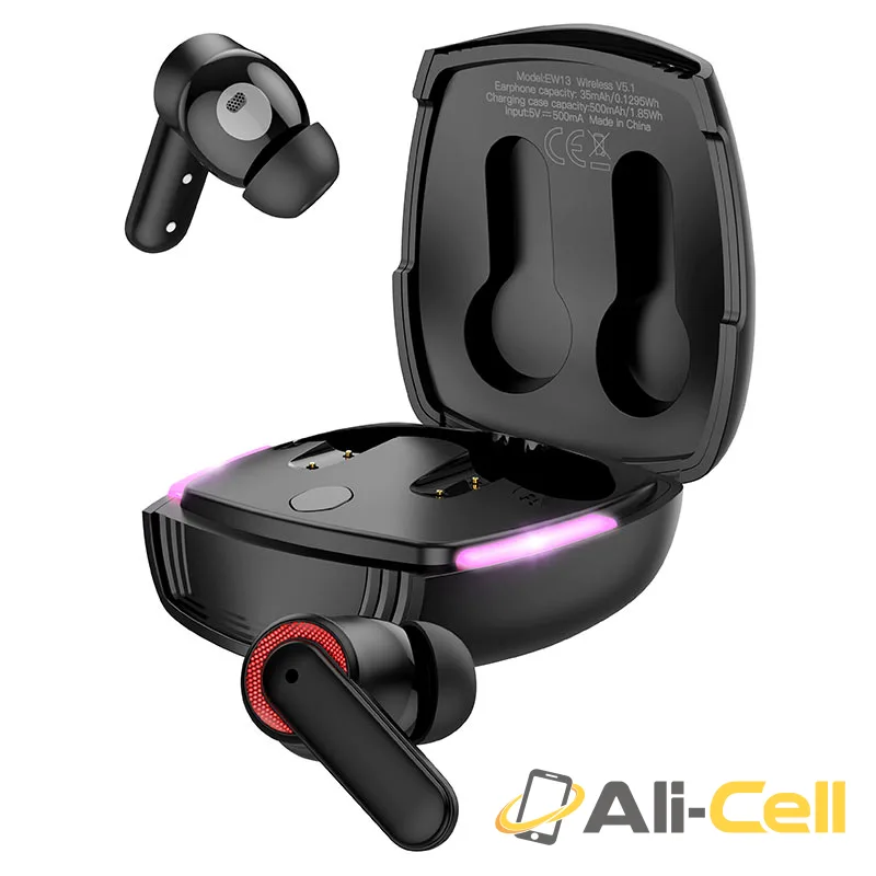 Wireless headset “EW13 Magic flow” ENC TWS with charging case (Ew13 Black)