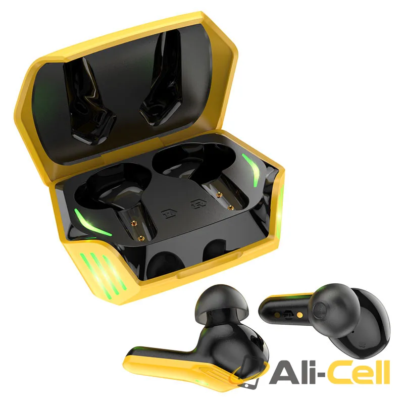 Gaming wireless headset “S21 Magic shadow” with charging case (S21 Yellow) — 2