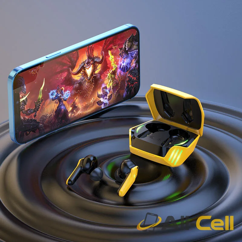 Gaming wireless headset “S21 Magic shadow” with charging case (S21 Yellow) — 5