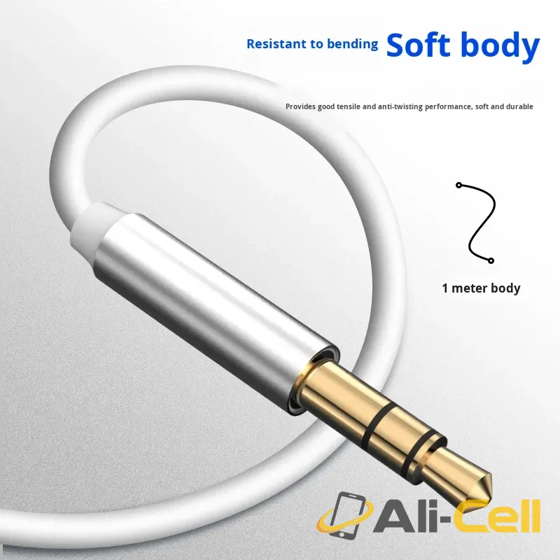 Mobile Phones 3.5mm Car Audio Adapter 4K Aux Car Audio Cable — 3