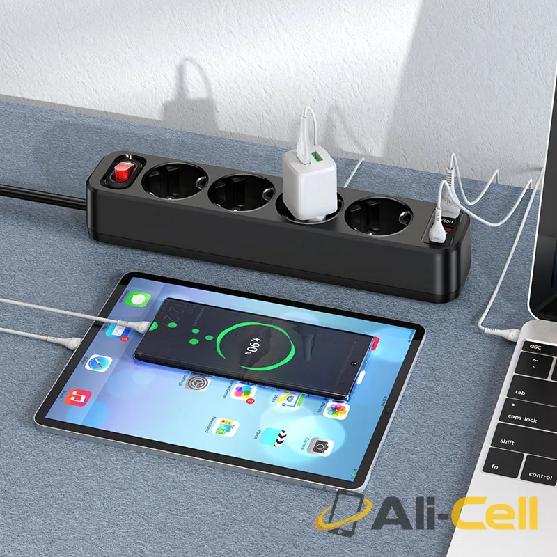 Extension socket “NS1 Aura 4-bit” PD20W EU / GER (Ns1 White) — 4