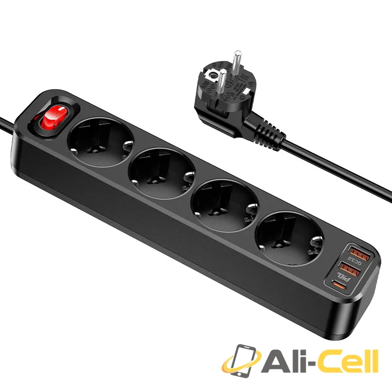 Extension socket “NS1 Aura 4-bit” PD20W EU / GER (Ns1 Black)
