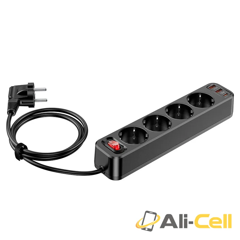 Extension socket “NS1 Aura 4-bit” PD20W EU / GER (Ns1 Black) — 2