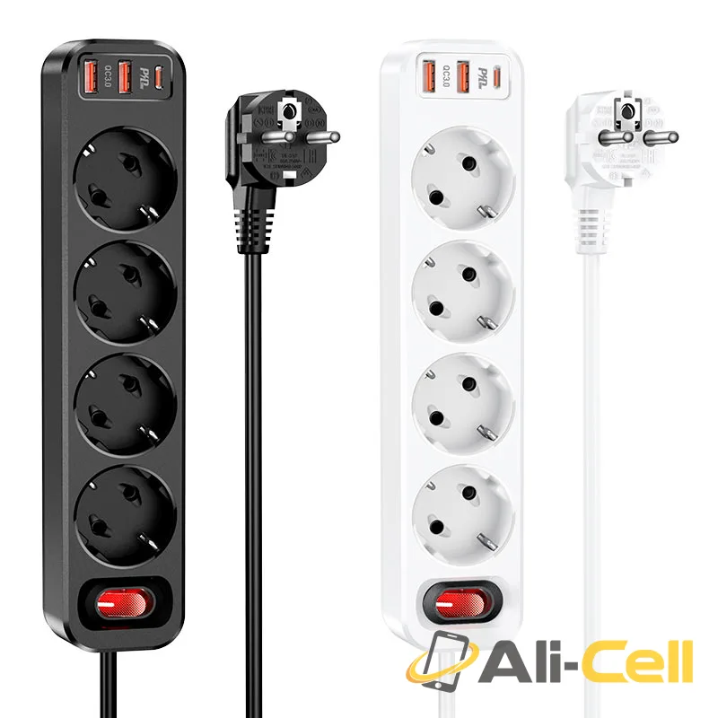 Extension socket “NS1 Aura 4-bit” PD20W EU / GER (Ns1 Black) — 6