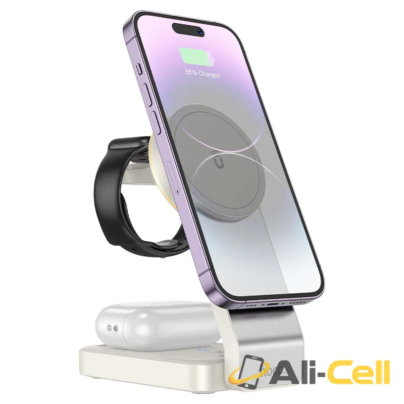 Wireless charger “CQ3 Noble” folding magnetic (Cq3 Milky White)