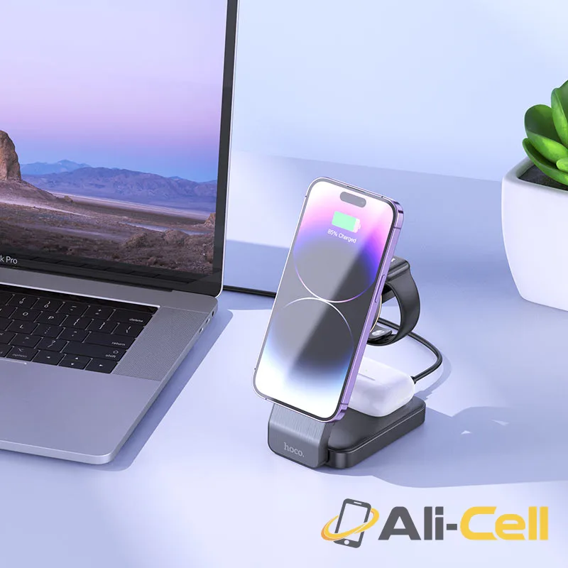 Wireless charger “CQ3 Noble” folding magnetic (Cq3 Milky White) — 5