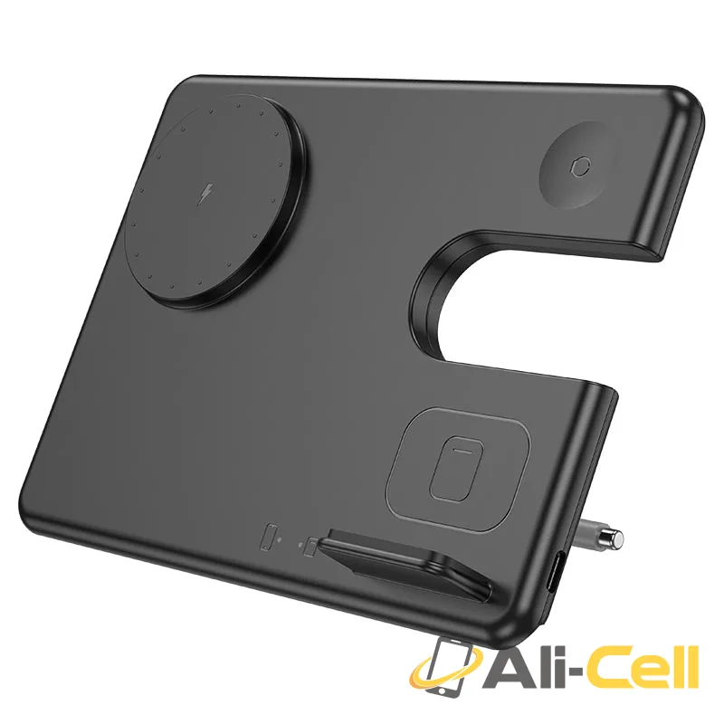 Wireless charger “CQ1 Geek” folding 3-in-1 magnetic (Cq1 Black) — 2
