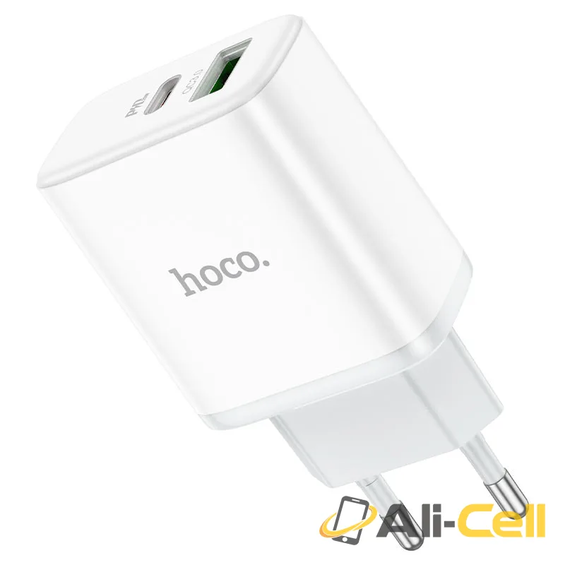 Wall charger “C105A Stage” PD20W + QC3.0 EU cable set (C105a Set Tc Tc White, Set With Type C To Type C Cable) — 4