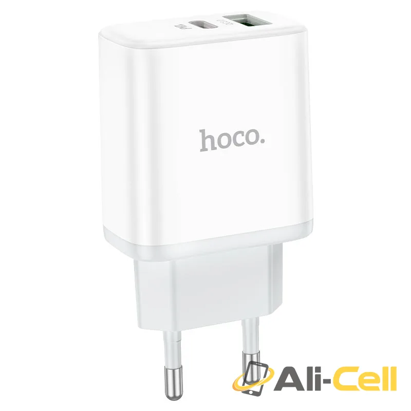 Wall charger “C105A Stage” PD20W + QC3.0 EU cable set (C105a White, Single)