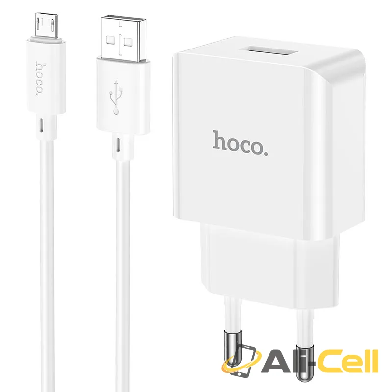 Wall charger “C106A Leisure” EU cable set (C106a Set Usb Musb White, Set With Micro Usb Cable)