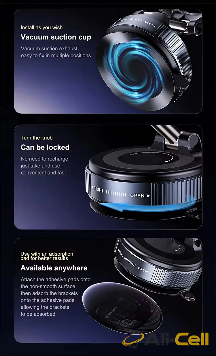 Universal Vacuum Magnet Phone Holder — 5