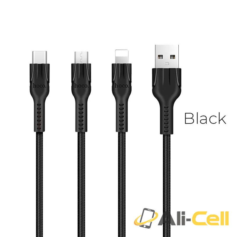 Cable «U31 Benay» charging 3 in 1 Lightning Micro USB Type C (1.2m)