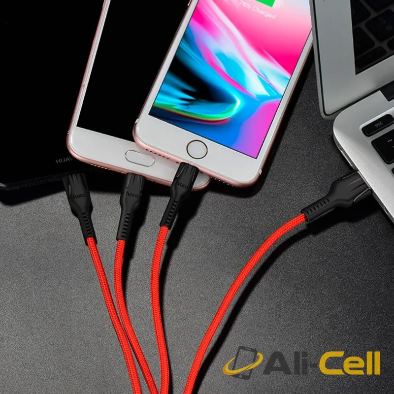 Cable «U31 Benay» charging 3 in 1 Lightning Micro USB Type C (1.2m) — 5