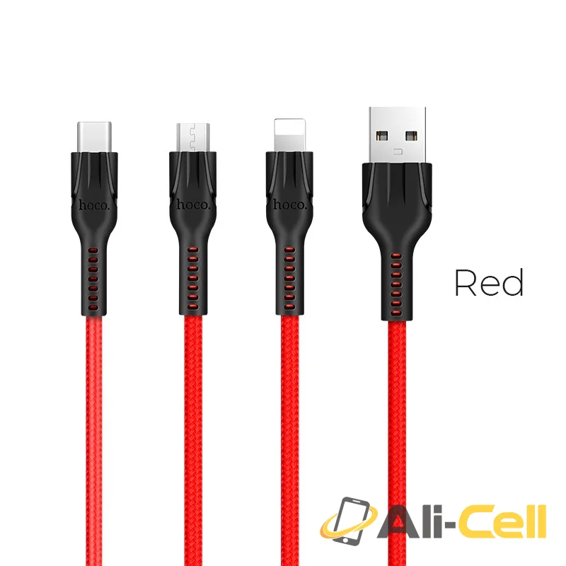 Cable «U31 Benay» charging 3 in 1 Lightning Micro USB Type C (1.2m)