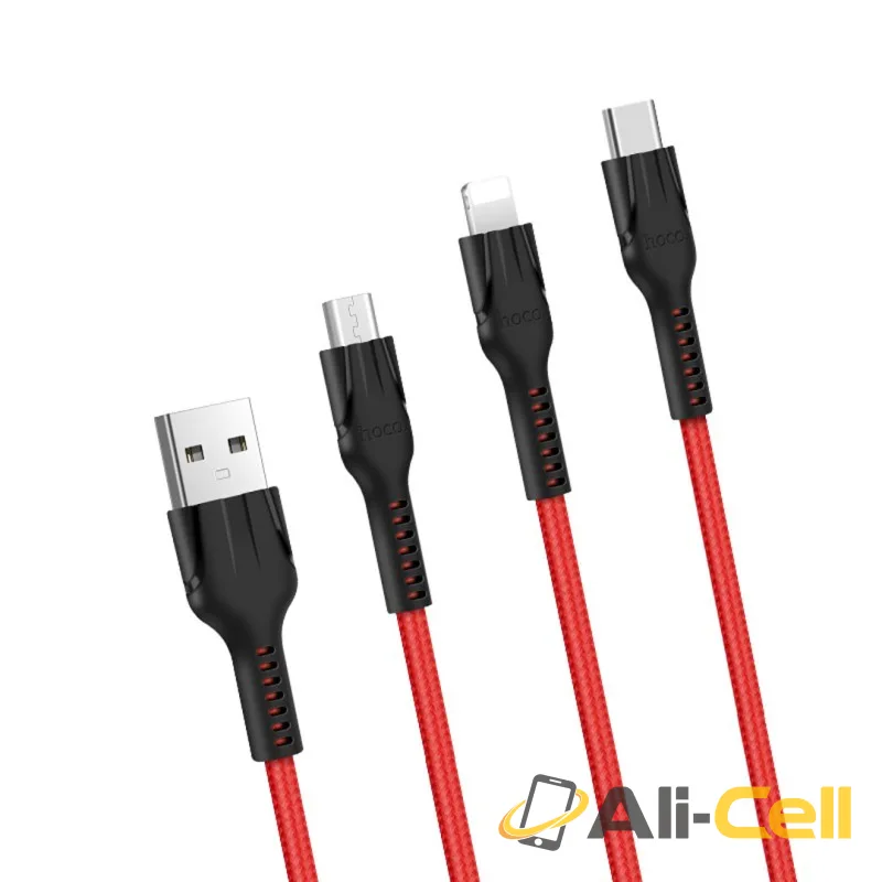 Cable «U31 Benay» charging 3 in 1 Lightning Micro USB Type C (1.2m) — 2