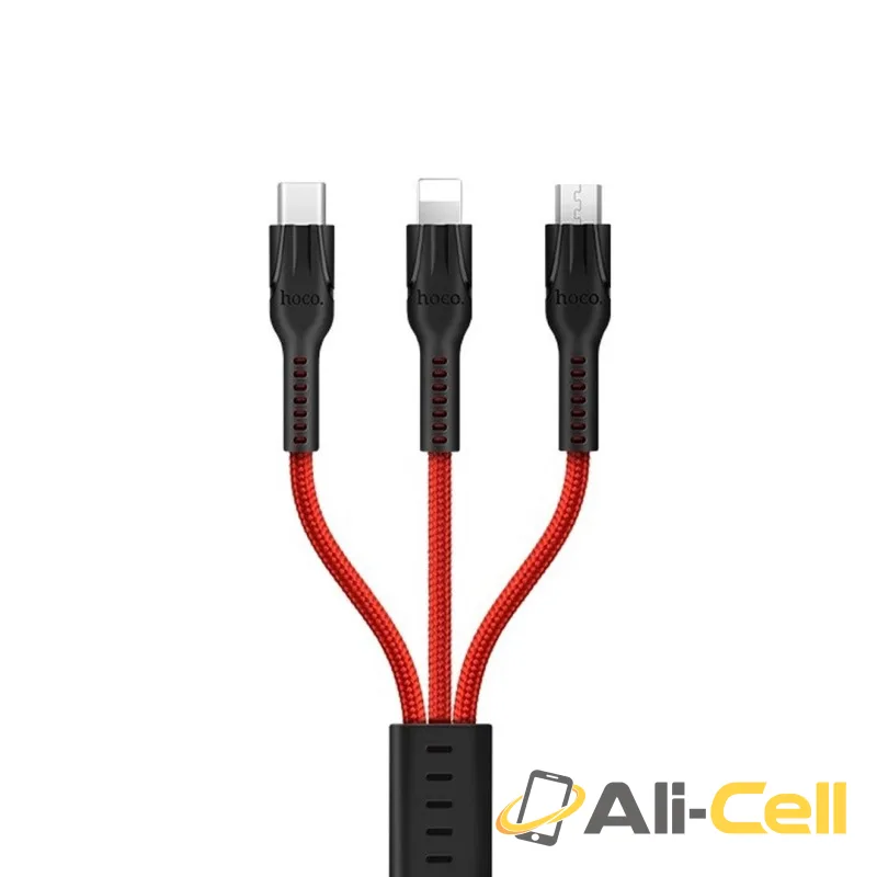 Cable «U31 Benay» charging 3 in 1 Lightning Micro USB Type C (1.2m) — 3