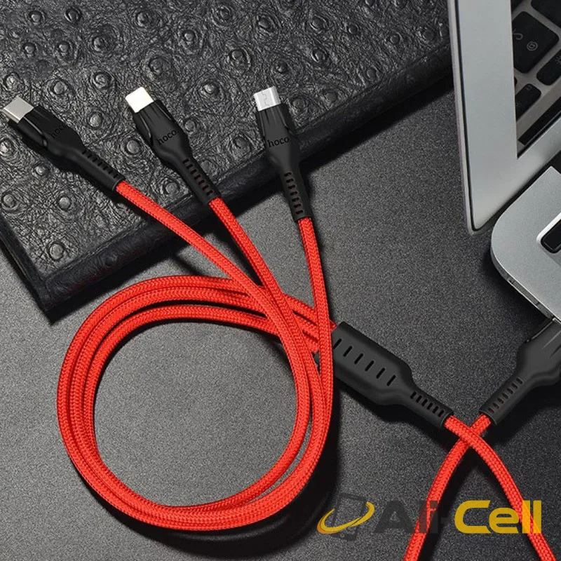 Cable «U31 Benay» charging 3 in 1 Lightning Micro USB Type C (1.2m) — 6