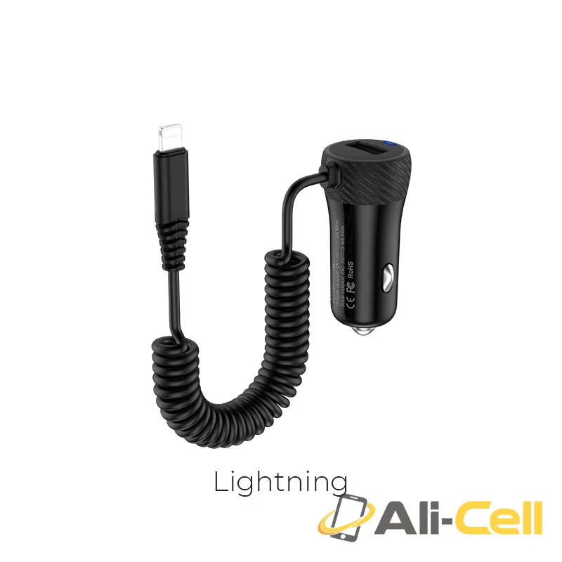 Car charger «Z21A Ascender» single USB built-in cable