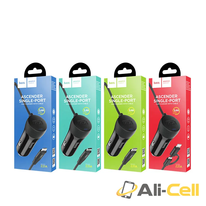 Car charger «Z21A Ascender» single USB built-in cable — 7