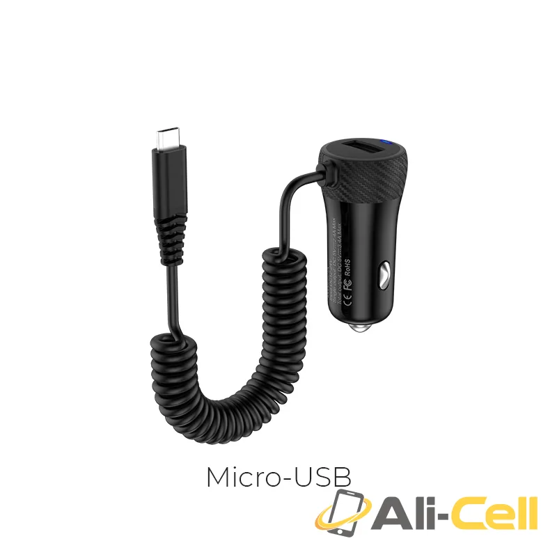 Car charger «Z21A Ascender» single USB built-in cable