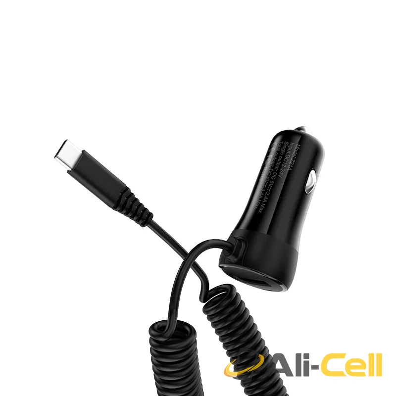 Car charger «Z21A Ascender» single USB built-in cable — 3